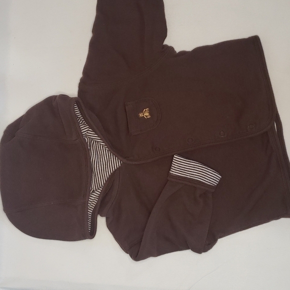 5/$30 GAP Reversible Cotton Hooded Striped Jacket + 2 CARTERS Onesie Bod… - Picture 3 of 6